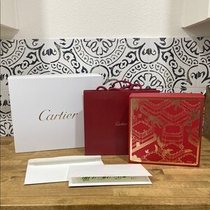 Cartier EMPTY Box, Cartier Red Shopping Bag EMPTY and Perfume EMPTY Box Bundle